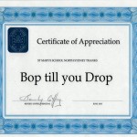 Certificates of Appreciation